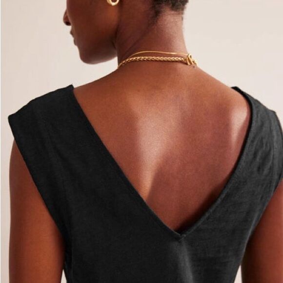 Boden Sleeveless Jersey Shift Dress Black 6L‎ NWT - Picture 2 of 8